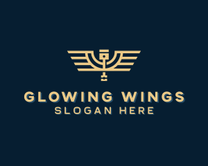 Mechanical Piston Wings logo design