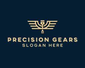 Mechanical - Mechanical Piston Wings logo design