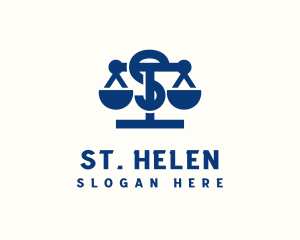 Legal Justice Letter S logo design