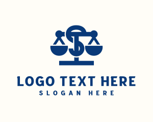 Weighing Scale - Legal Justice Letter S logo design