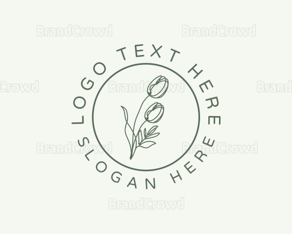 Flower Plant Garden Logo