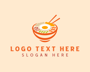 Korean Cuisine Bibimbap Logo