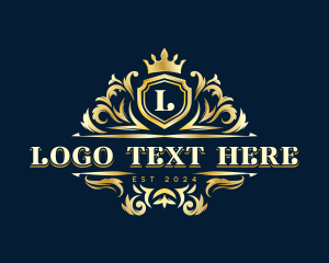 High End - Elegant Royal Shield logo design