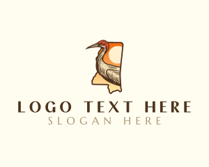 Yellowhammer Bird - Mississippi Sandhill Crane logo design