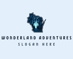 Wisconsin Cave Landscape logo design