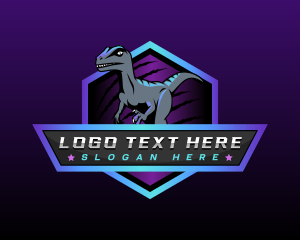 Velociraptor - Raptor Dinosaur Predator logo design