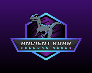 Dinosaur - Raptor Dinosaur Predator logo design