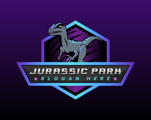 Jurassic - Raptor Dinosaur Predator logo design