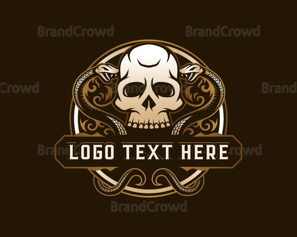 Death Skull Snake Logo