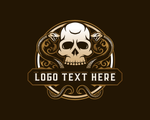 Death - Death Skull Snake logo design