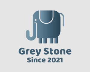Grey - Cute Grey Elephant logo design