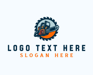 Carpentry - Chainsaw Logging Woodcutter logo design