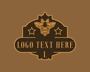 Honey Dipper - Organic Honey Bee logo design