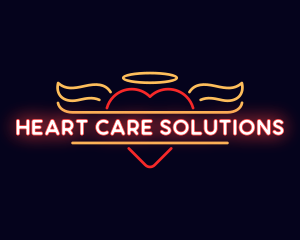 Angel Heart Neon Nightclub logo design