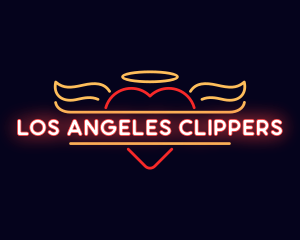 Angel Heart Erotic Neon logo design