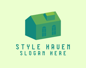 Hostel - 3D Green House logo design