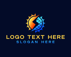 Solar Panel - Sun Solar Energy logo design