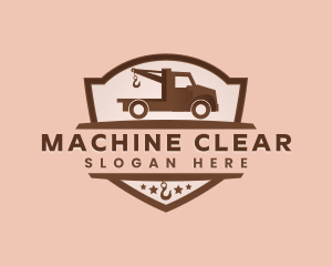 Pickup Truck - Tow Truck  Crane logo design