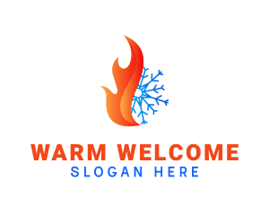 Snow Fire Thermal logo design