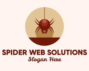 Arachnid - Red Spider Dangle logo design