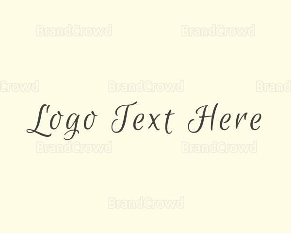 Fancy Script Business Logo