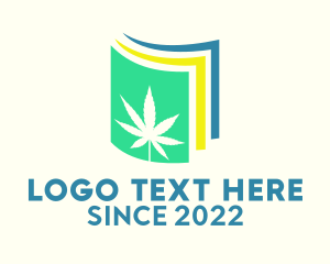 High - Colorful Marijuana Paper logo design