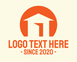 Realty - Orange House Listing logo design