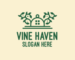 Green Vine Landscape House logo design