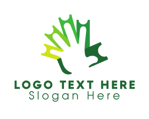 Entrance - Green Ticket Hand logo design