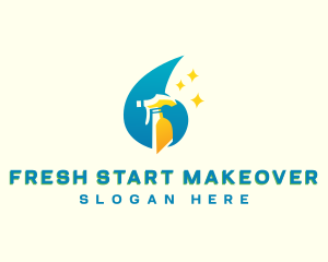 Makeover - Disinfection Cleaning Sanitation logo design