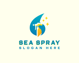 Disinfection Cleaning Sanitation logo design