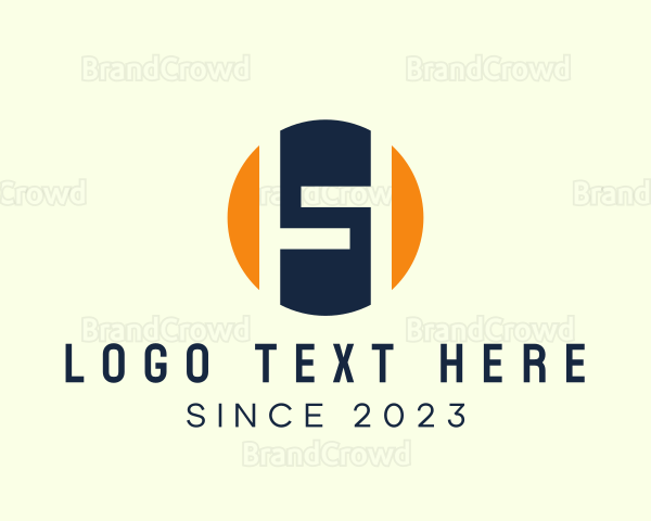 Round Minimalist Letter S Company Logo