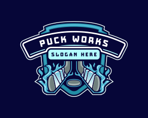 Puck - Hockey Sport Tournament logo design