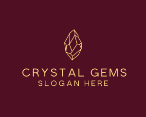 Minimalist Gem Stone  logo design