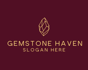 Minimalist Gem Stone  logo design