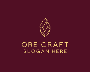 Minimalist Gem Stone  logo design