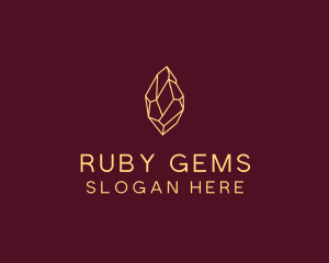 Minimalist Gem Stone  logo design