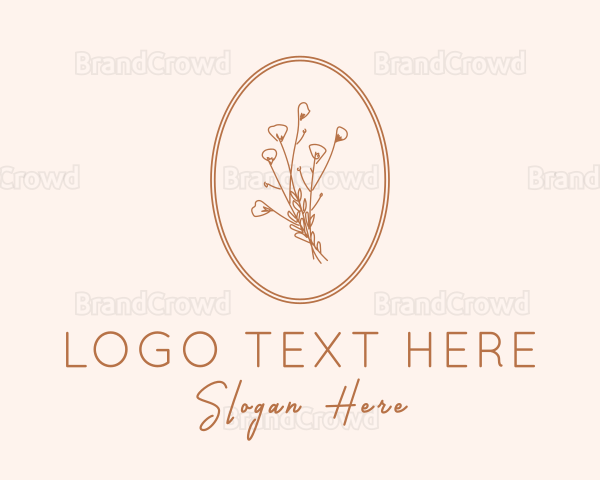 Natural Autumn Flower Logo