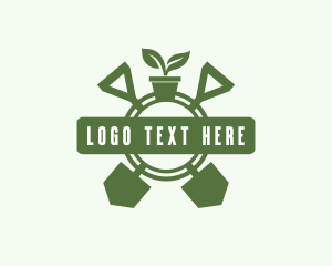 Planting - Plant Shovel Gardening logo design