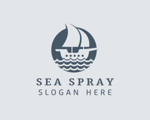 Ocean Galleon Ship  logo design