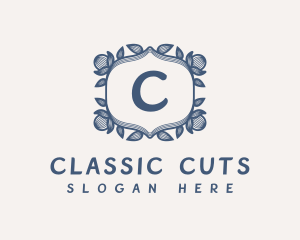 Classic Floral Wreath logo design