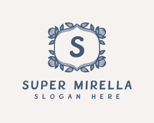 Flowershop - Classic Floral Wreath logo design