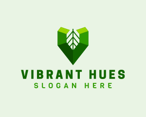 Organic Eco Leaf logo design