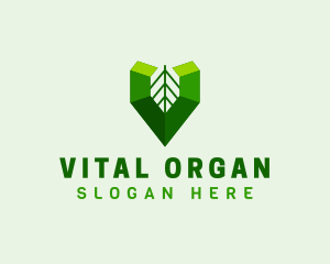 Organic Eco Leaf logo design