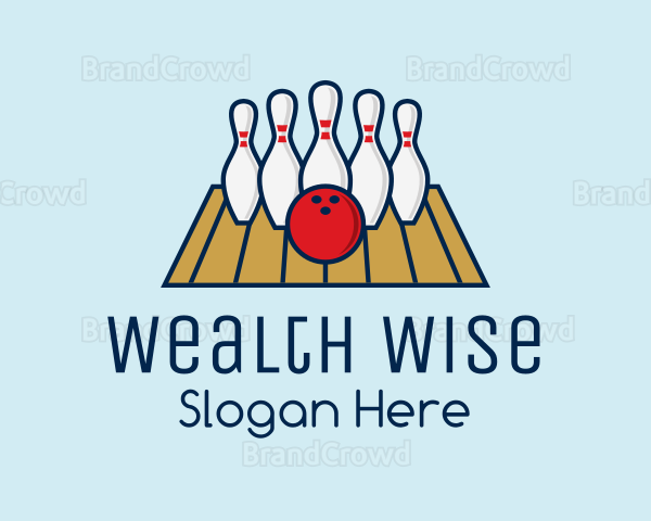 Modern Bowling Game Logo