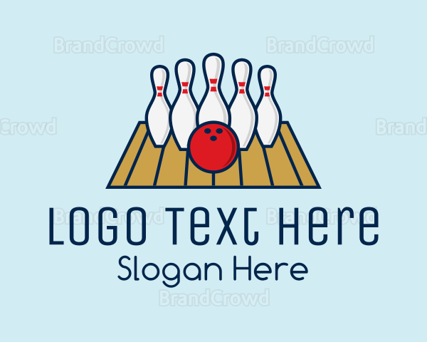 Modern Bowling Game Logo