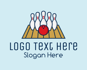 Bowling Pin - Modern Bowling Game logo design