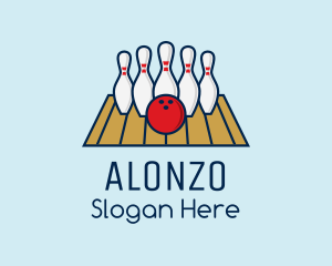 Modern Bowling Game logo design