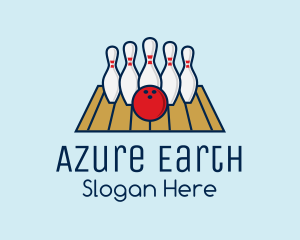 Modern Bowling Game logo design