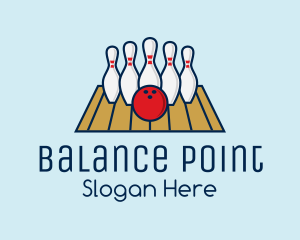 Modern Bowling Game logo design